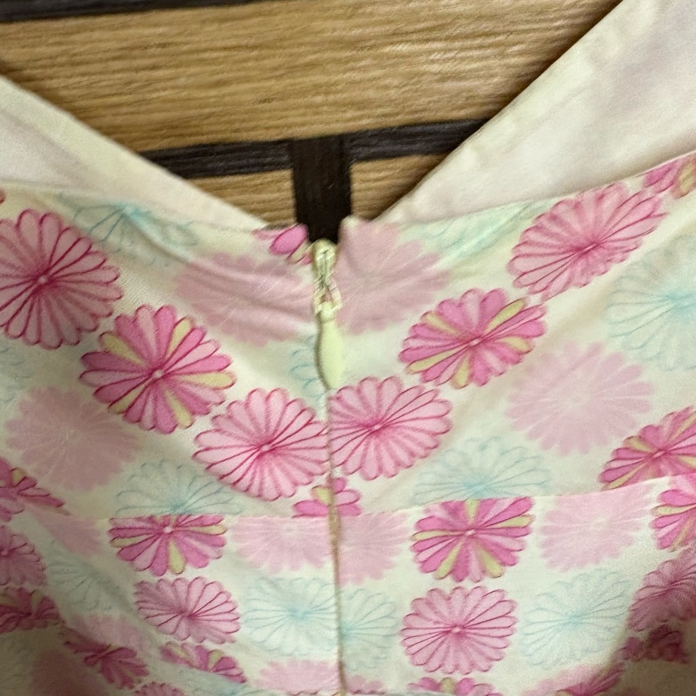 I. Crew Pink And White Floral Cotton‎ Dress Size 12 - Picture 5 of 8